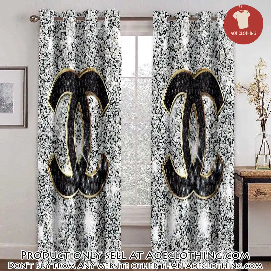 Chanel bling premium window curtains hot  set wc106 aoe1948858